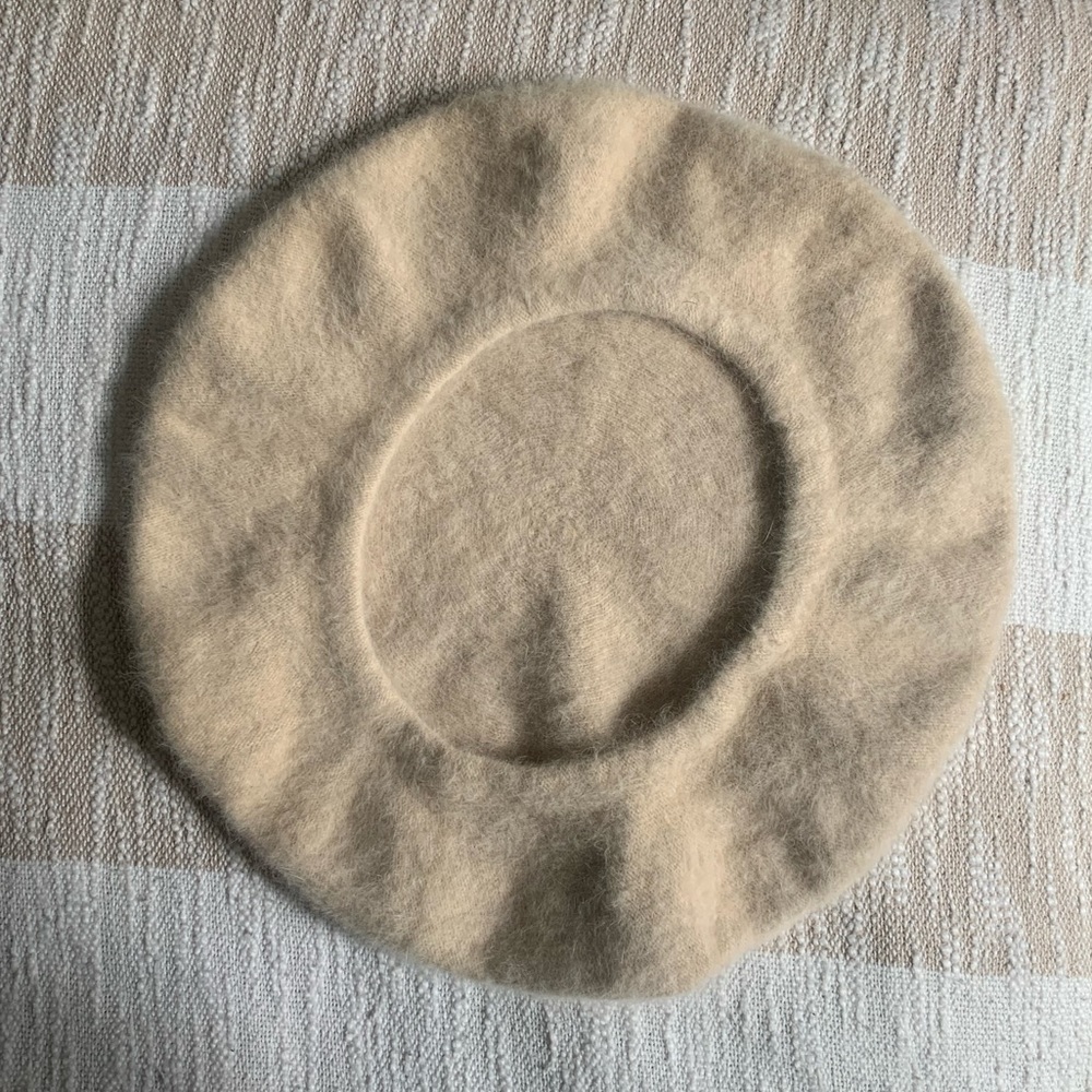 Mohair Béret, Cream/Beige VGUC
